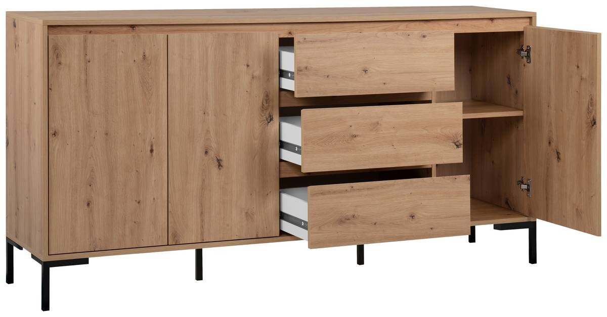 Sideboard Korsika Eiche Artisan Nachbildung B/H/T: ca. 170x87x40 cm