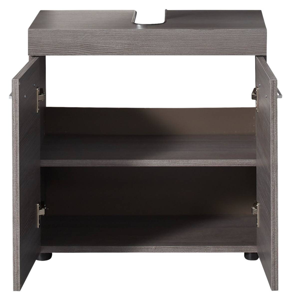 Waschbeckenunterschrank Runner Rauchsilber Nachbildung B/H/T: ca. 58x57x31 cm