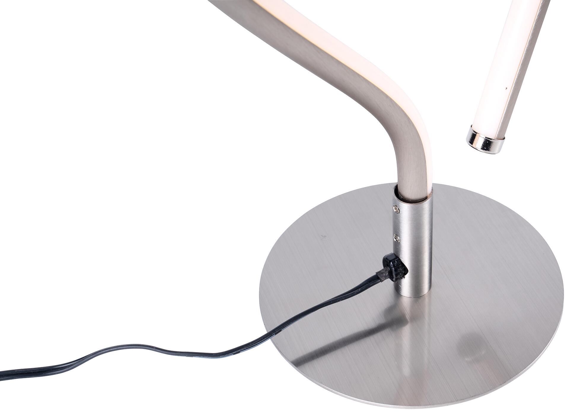 POCOline Tischleuchte Heart nickel matt weiß Metall Kunststoff B/H: ca. 24x40 cm