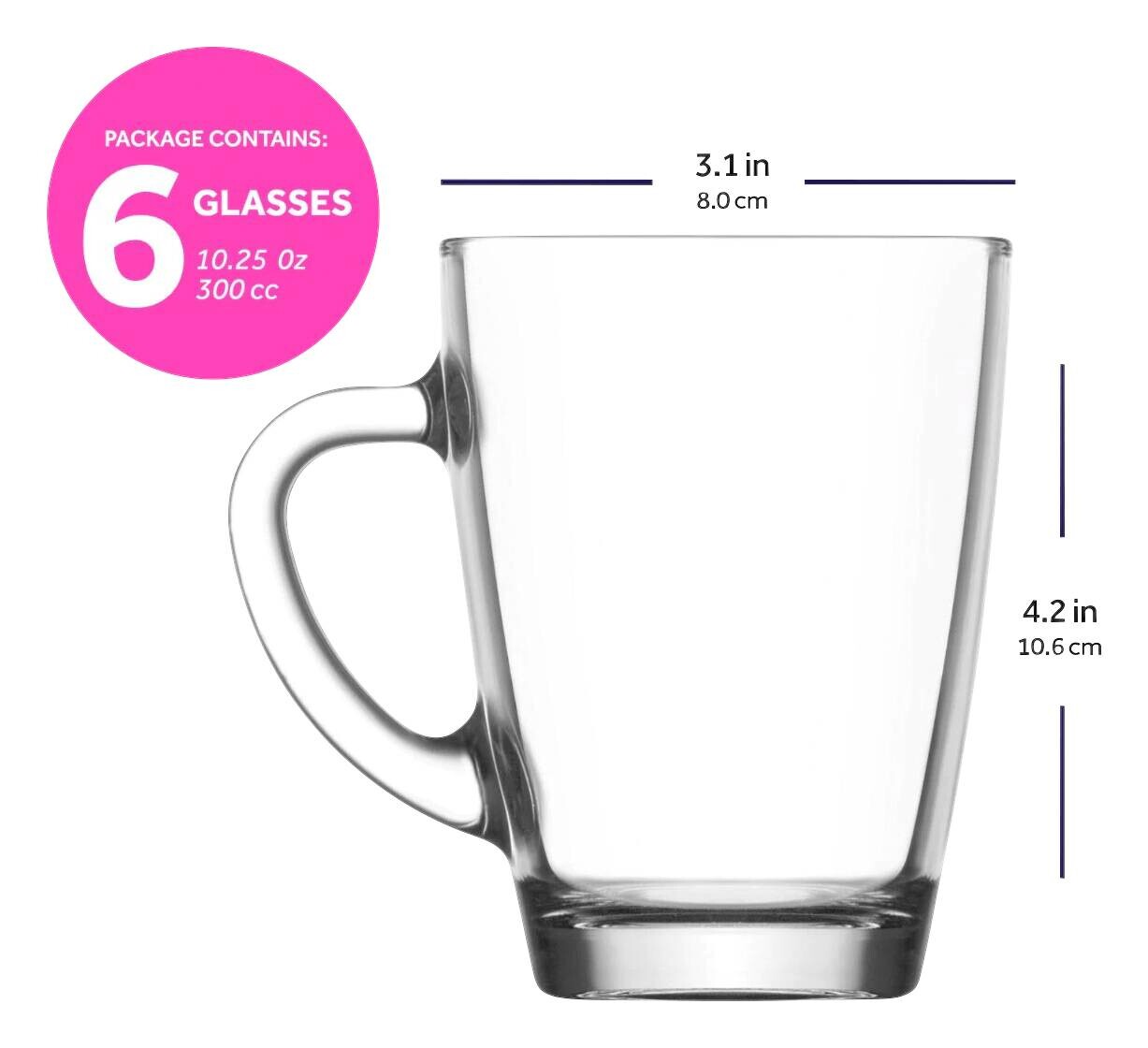 HermiaConcept Gläserset Lilac 6-tlg. transparent