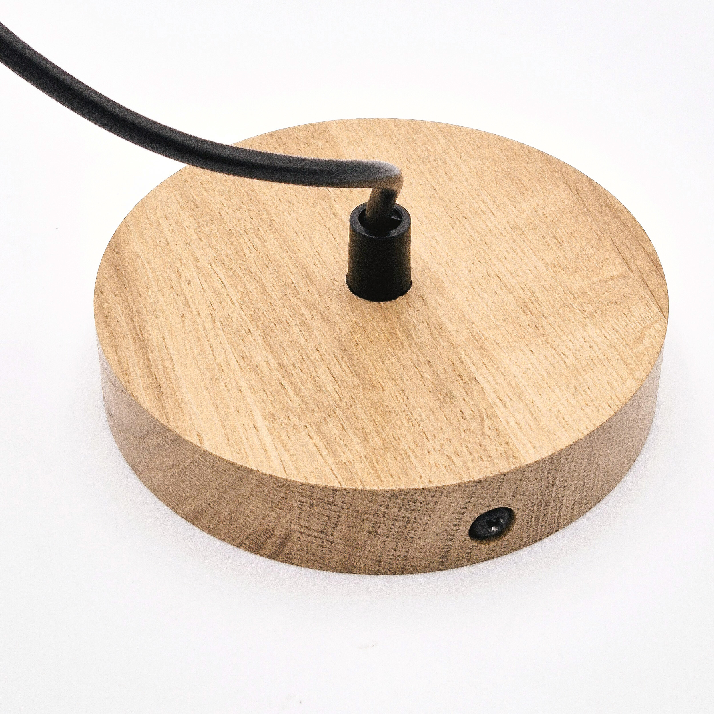 Lamkur Hängeleuchte Harmony Eiche weiß Glas Holz B/H/L: ca. 30x102x30 cm 1.0 Brennstellen