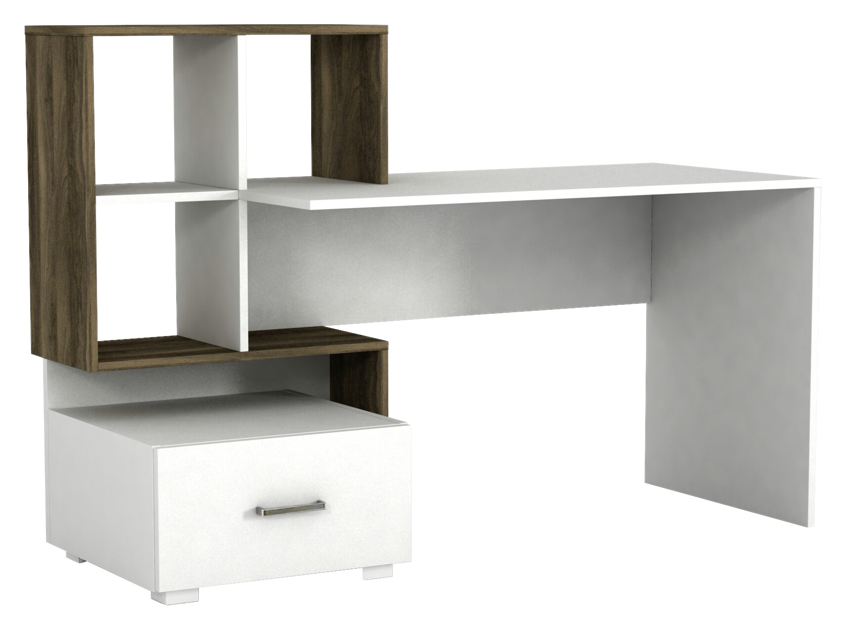 Schreibtisch Bloom weiß walnuss Nachbildung B/H/T: ca. 120x73x60 cm Schreibtisch Bloom weiß walnuss Nachbildung B/H/T: ca. 120x73x60 cm