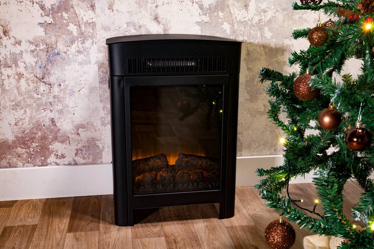 alpina Elektrokamin schwarz Metall B/H/T: ca. 59x41x26 cm ca. 1800 W