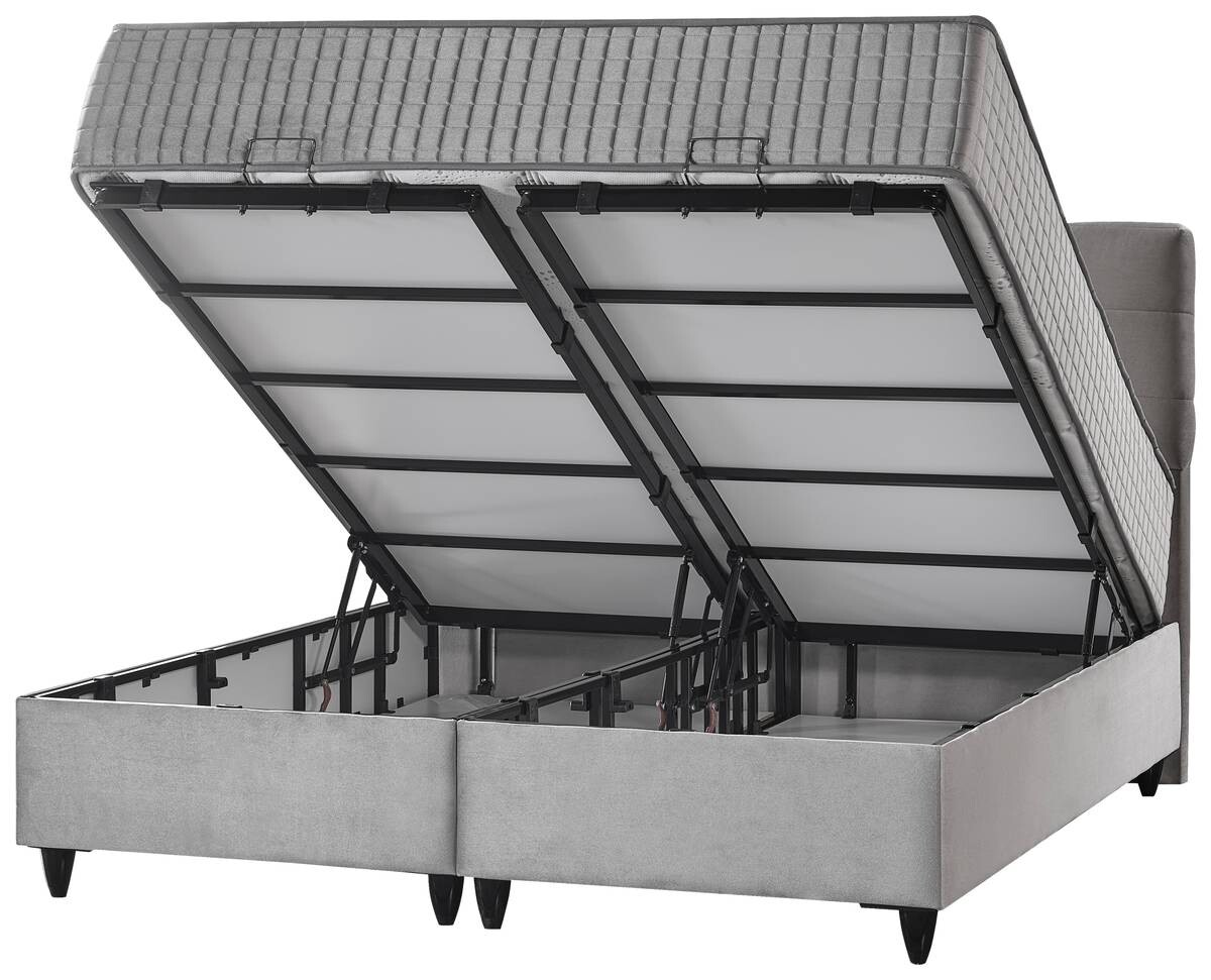 Polsterbett Naomi hellgrau Liegefläche B/L: ca. 180x200 cm