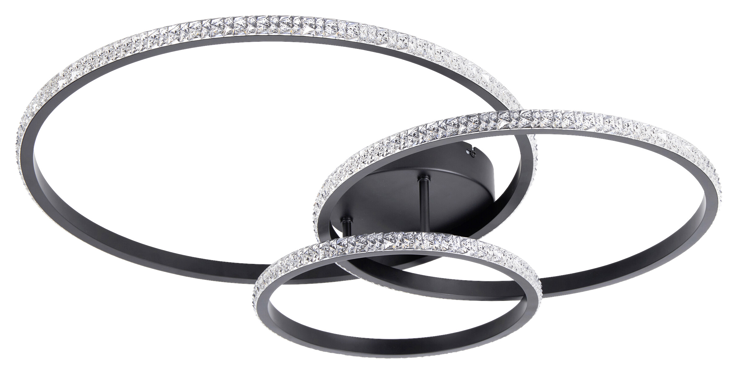 POCOline LED-Deckenleuchte Mica mattschwarz Metall Acryl B/H/L: ca. 50x12,5x77,5 cm