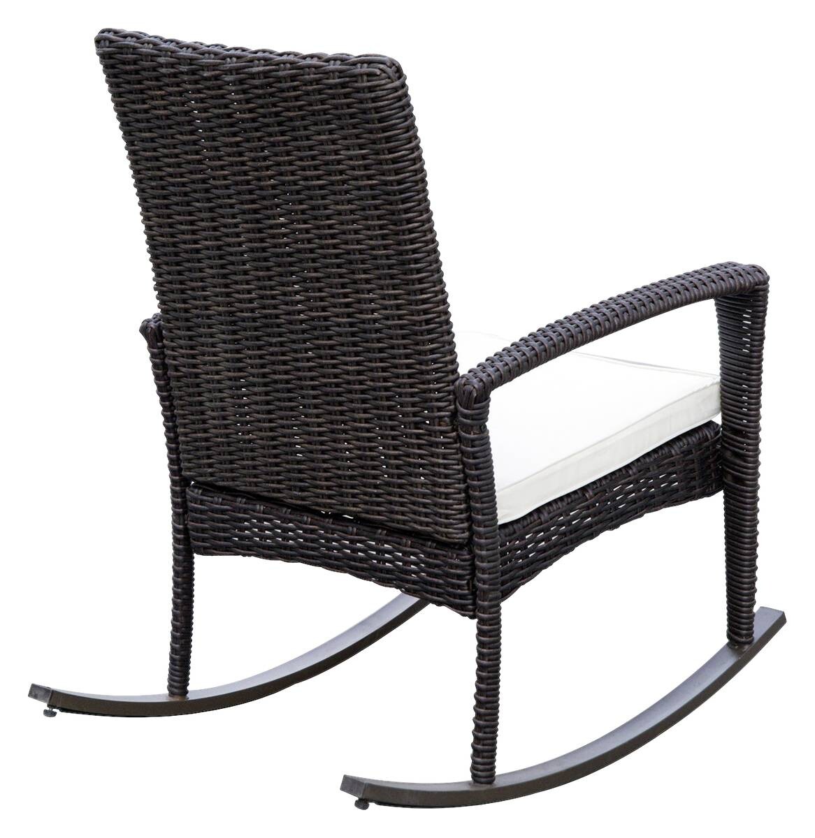 Outsunny Schaukelstuhl braun Metall B/H/L: ca. 66x98x88 cm