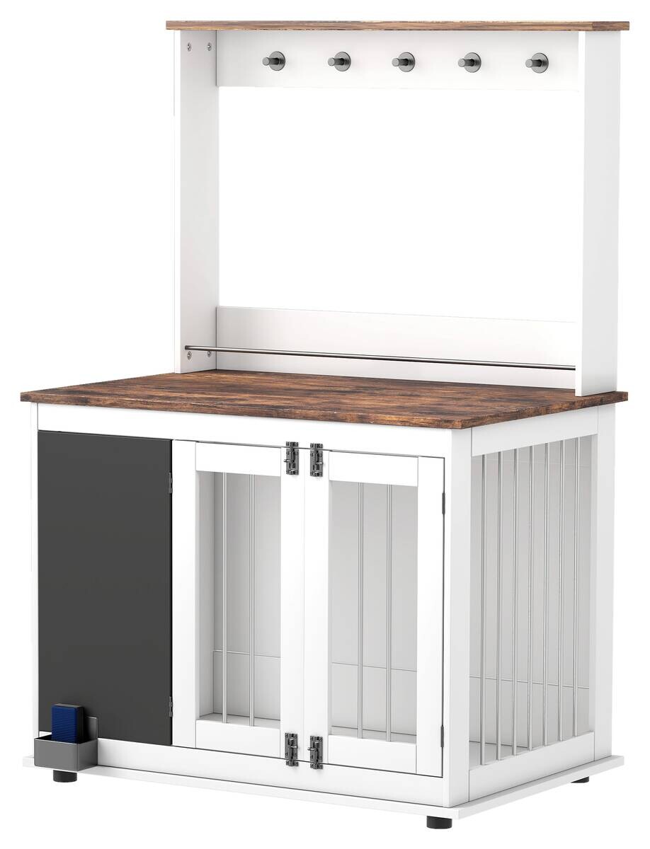 PawHut Hundekäfig weiß Stahl B/H/L: ca. 65x150x98 cm