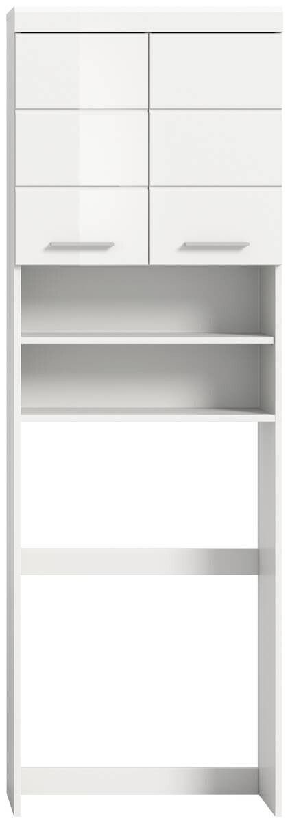 Waschmaschinenumbauschrank Scout weiß weiß Hochglanz B/H/T: ca. 63x191x24 cm