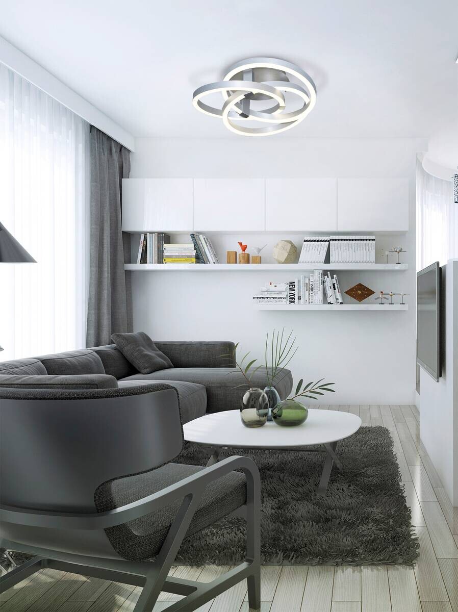 Näve Leuchten Deckenleuchte 1356260 Alu Metall Kunststoff B/H/T: ca. 58x18x58 cm null 1 Brennstellen