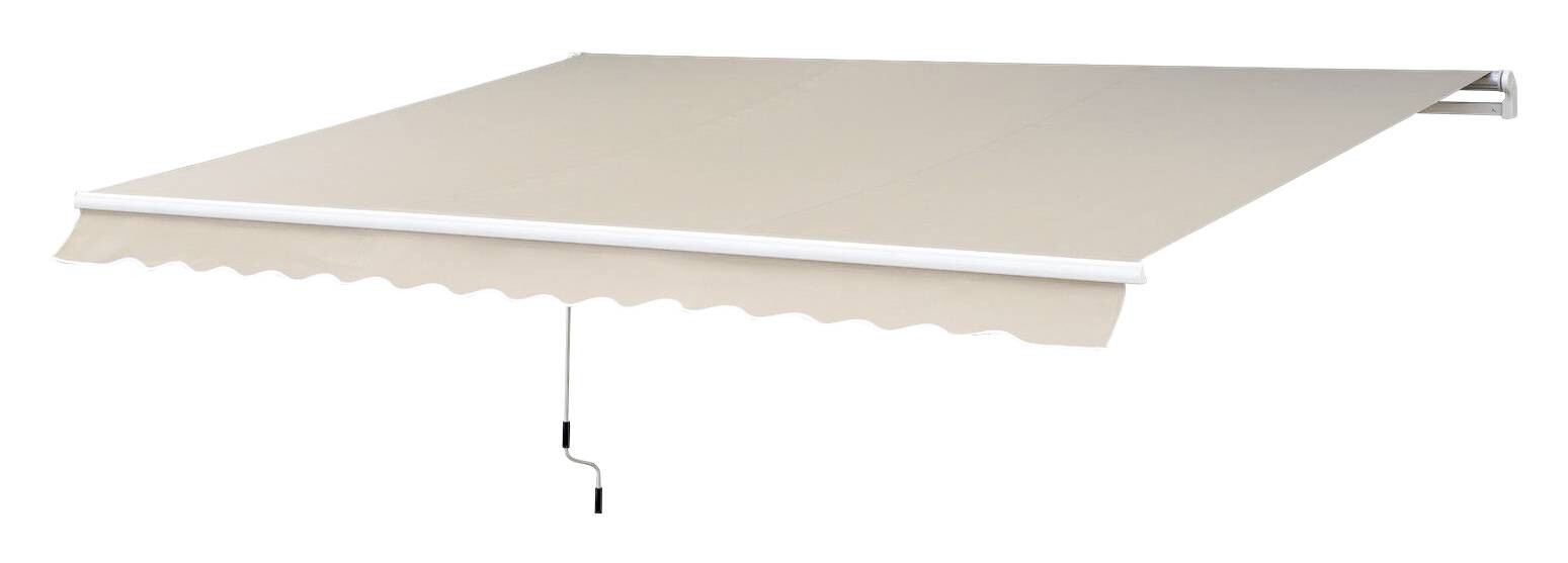 Outsunny Alu-Gelenkarmmarkise creme B/H/L: ca. 450x0,3x300 cm