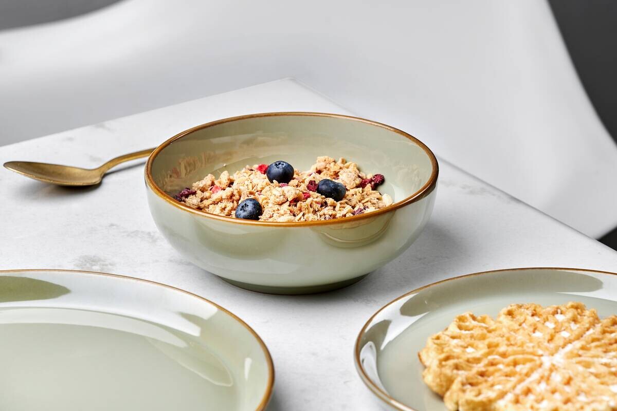 Kombiservice grün Steinzeug 12 tlg.