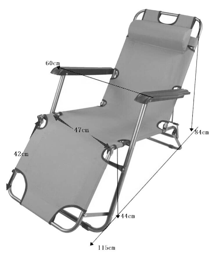 VCM Relaxliege Maltosa schwarz Stahl