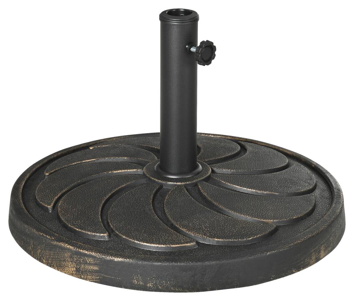 Outsunny Schirmständer bronze Polypropylen B/H/L: ca. 53,5x53,5x33 cm