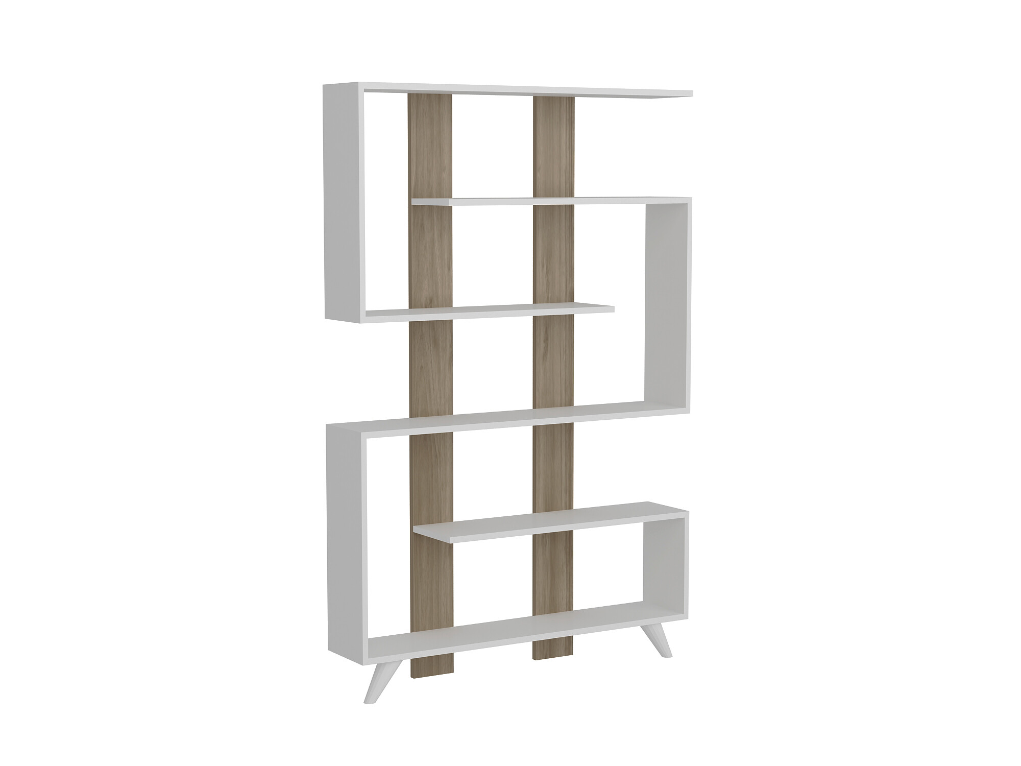 Regal Rain weiß walnuss Nachbildung B/H/T: ca. 120x162x20 cm