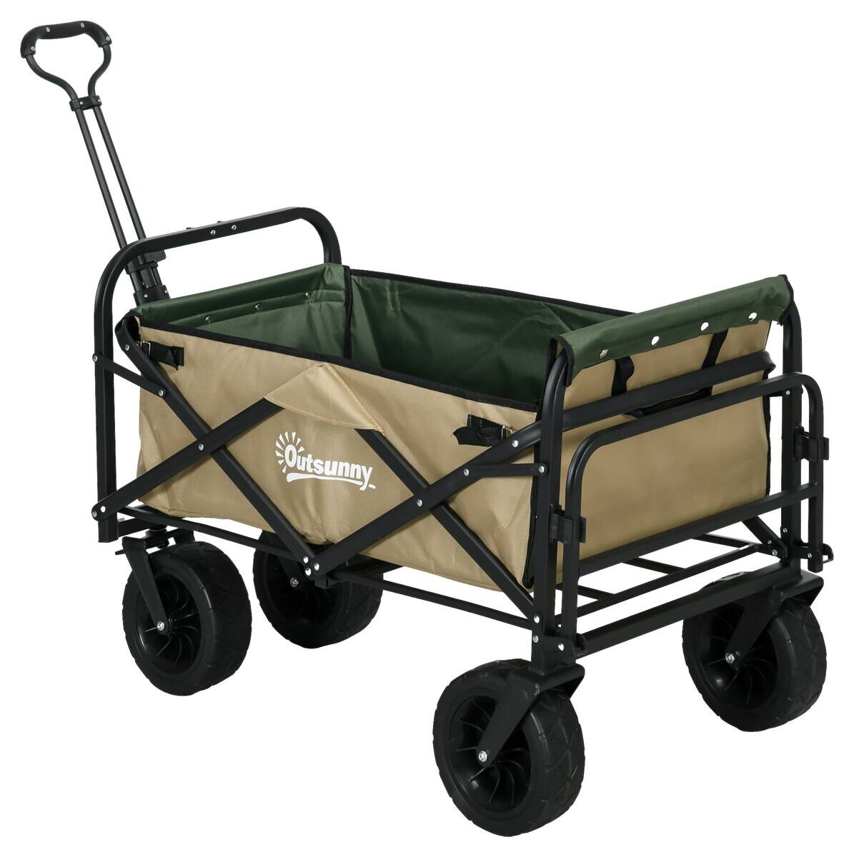 Outsunny Bollerwagen khaki B/H/L: ca. 57x94x100 cm