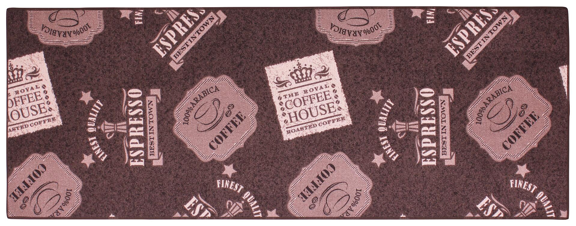 Küchenläufer Coffe Patterns braun B/L: ca. 67x180 cm