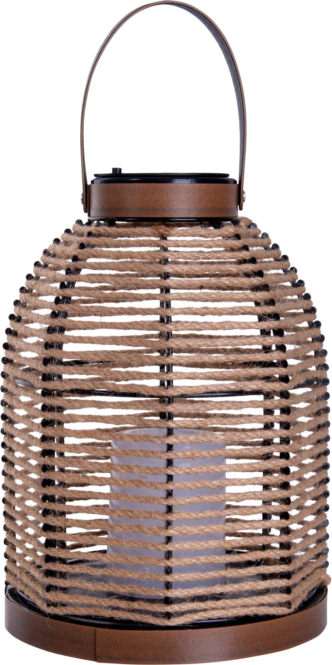 LED-Solarleuchte 5292627 beige Metall H/D: ca. 29x21 cm