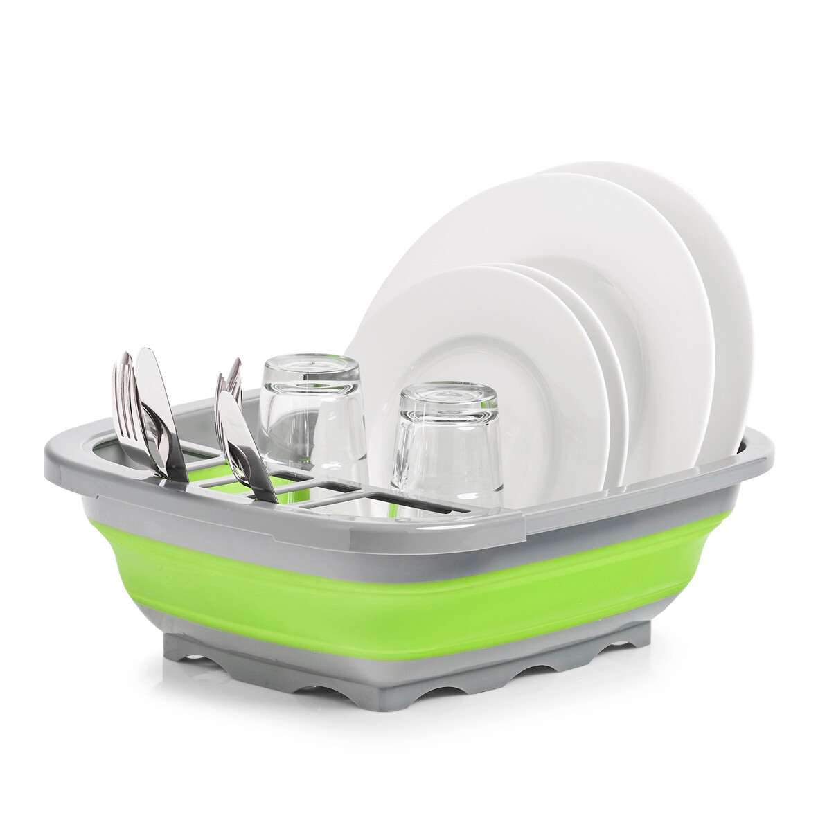 Zeller Abtropfkorb faltbar grau Kunststoff B/H/L: ca. 32,4x12x38,4 cm