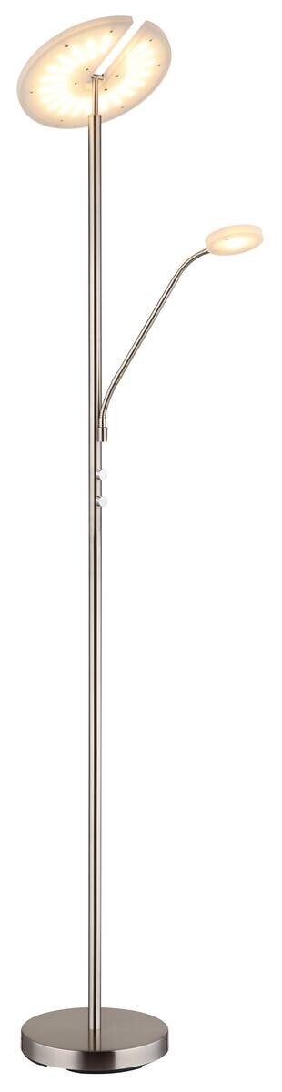 GLOBO Deckenfluter Satiniert nickel matt Acryl Metall H/D: ca. 180x30 cm 1 Brennstellen