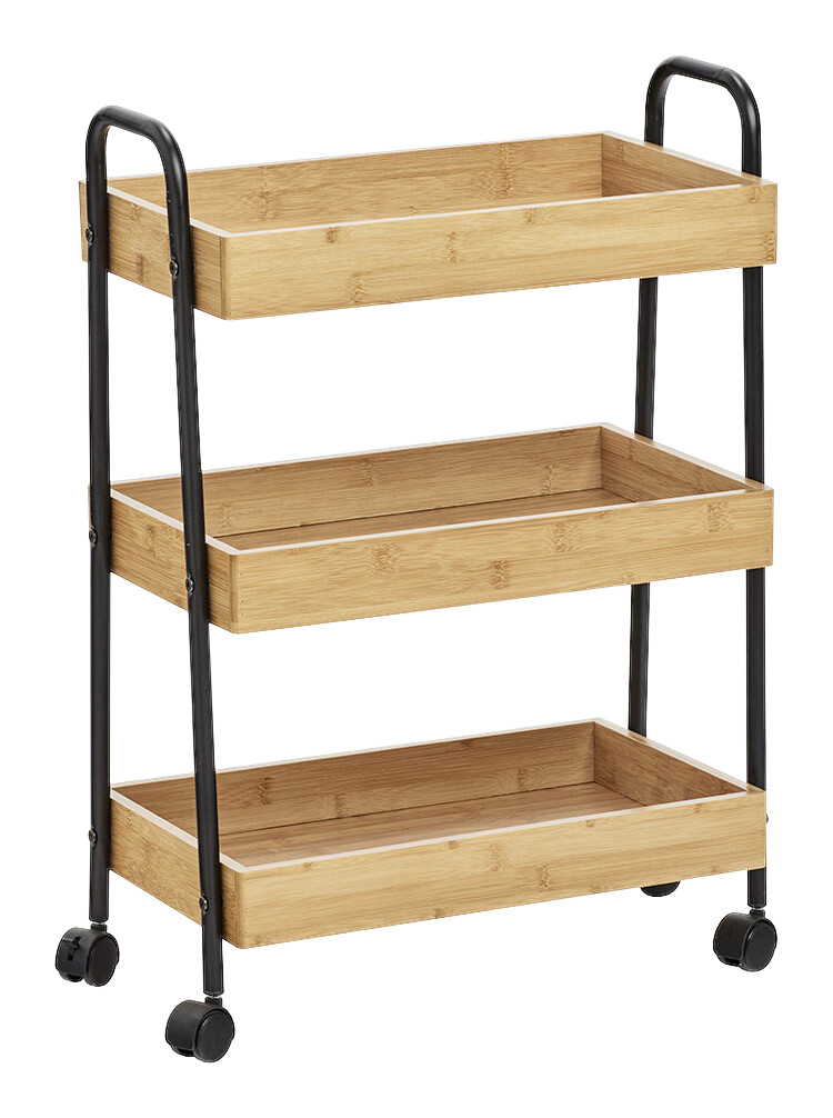 Zeller Rollwagen natur Bambus B/H/T: ca. 50x71x28 cm