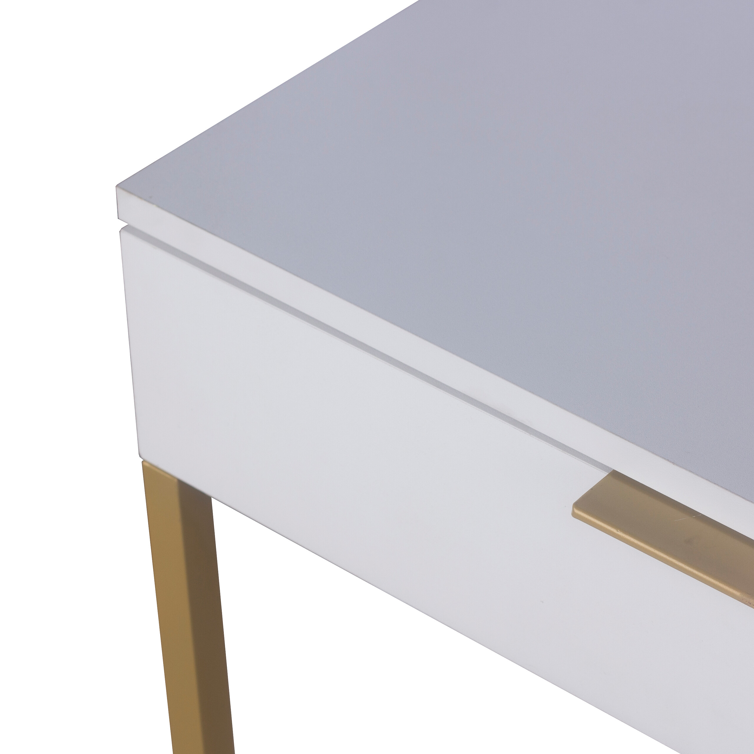 Schreibtisch Jana weiß gold Optik B/H/T: ca. 112x76x52 cm