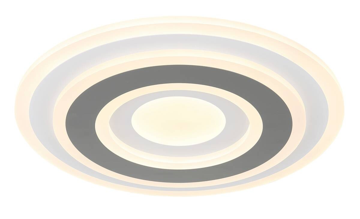 GLOBO Deckenleuchte Sabatino Opal weiß anthrazit Acryl Metall H/D: ca. 5,5x38 cm