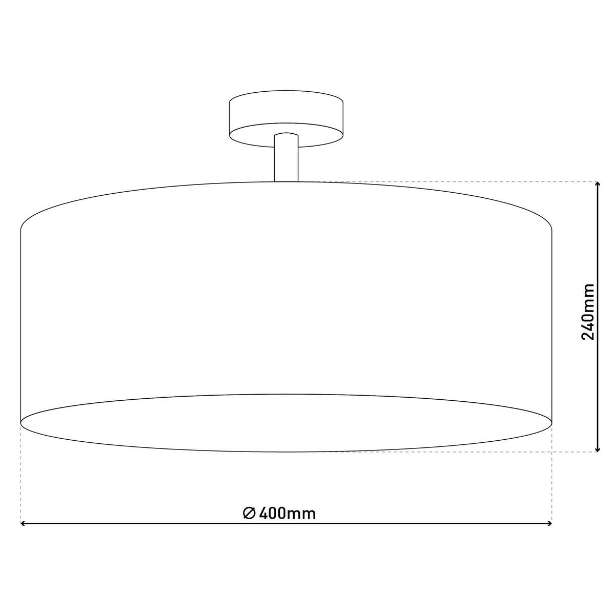 Näve Leuchten Deckenleuchte 7061516 grau Textil B/H/T: ca. 40x24x40 cm E27 3 Brennstellen