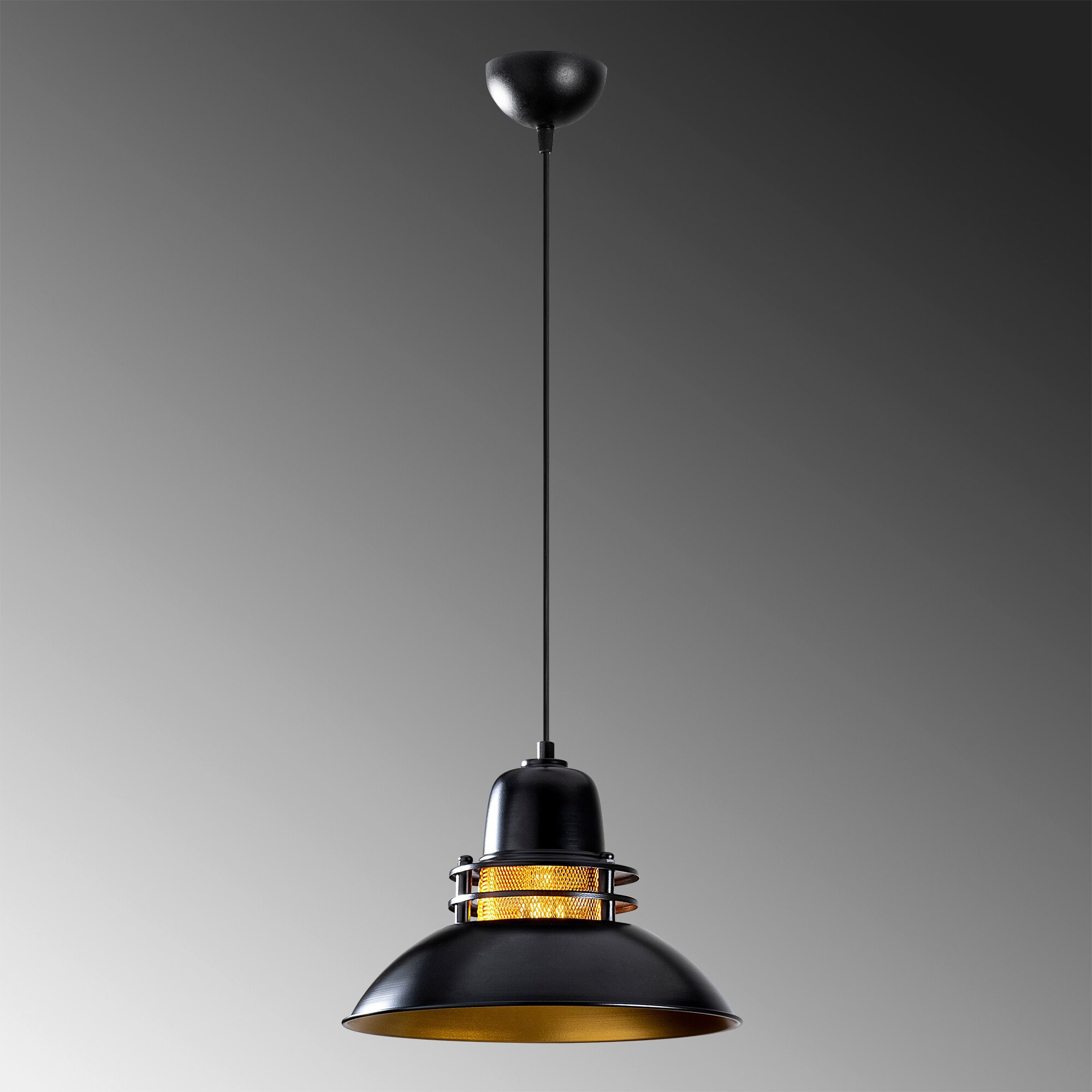 Opviq Pendelleuchte Berceste schwarz B/H/T/L/D: ca. 34x123x34x34x34 cm E27 1 Brennstellen