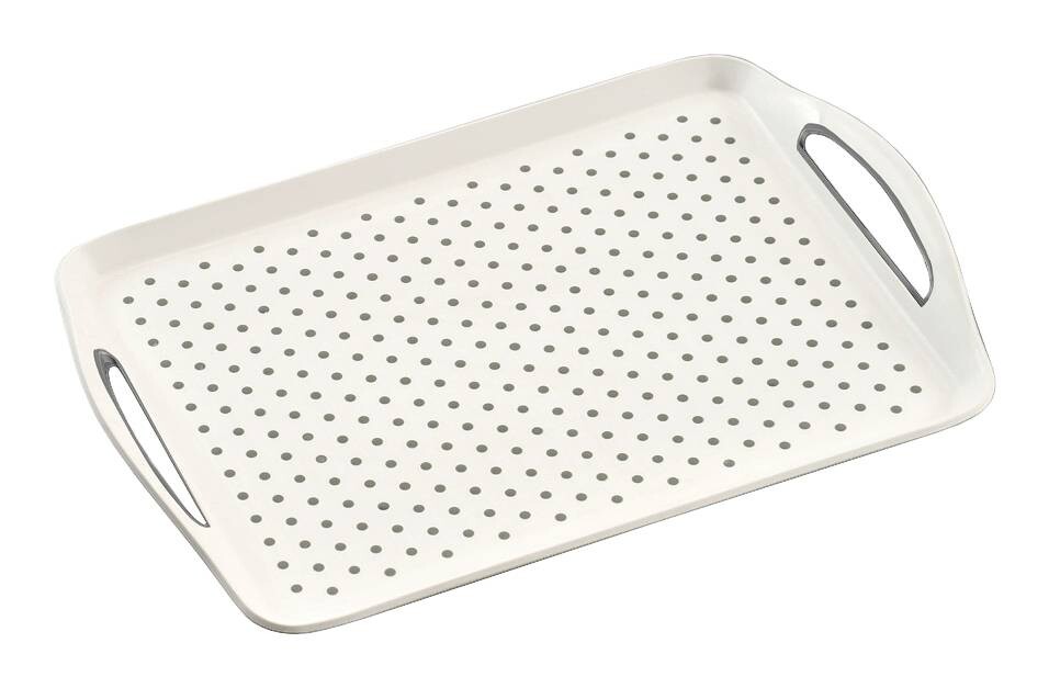 Kesper Serviertablett weiß Kunststoff B/L: ca. 32x45,5 cm