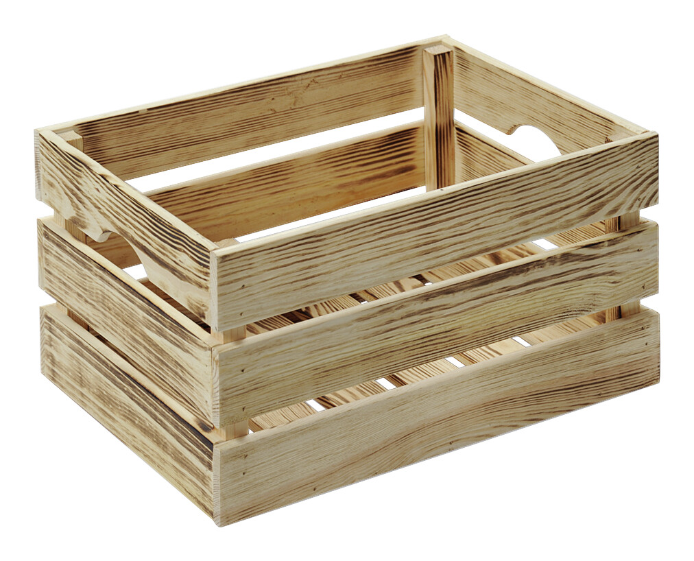 Holzkiste braun Kiefer B/H/L: ca. 30x23x40 cm