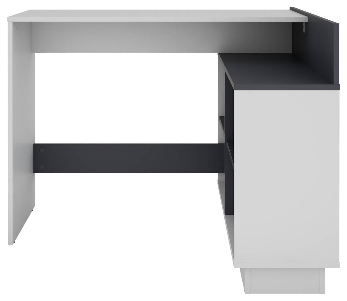 Eckschreibtisch BERNI weiß Graphit B/H/T: ca. 102x77,5x80 cm