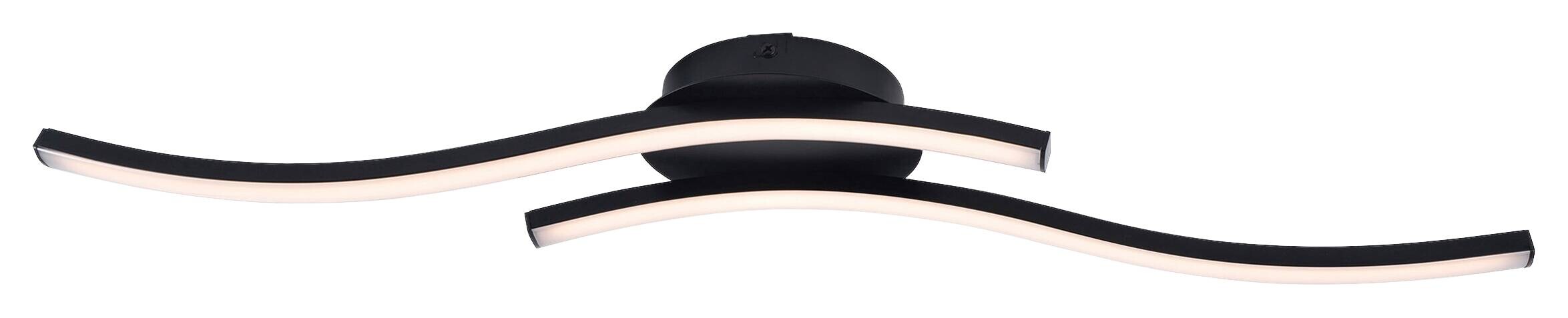 Näve Leuchten Deckenleuchte 1383122 schwarz Kunststoff Metall B/H/T: ca. 13x7,3x65 cm null 2 Brennstellen
