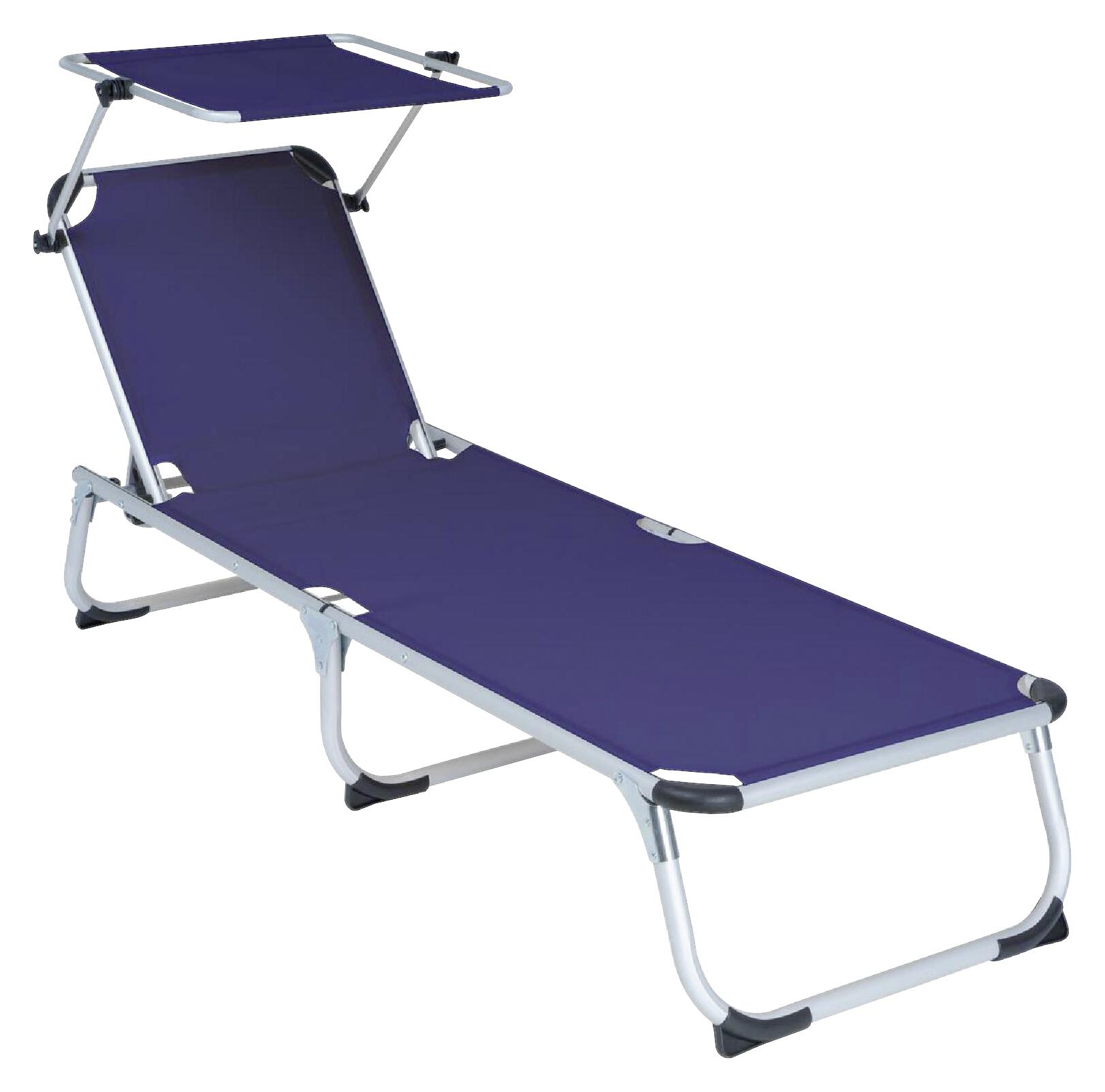 VCM Sonnenliege blau Aluminium B/H/L: ca. 57x30x187 cm VCM Sonnenliege blau Aluminium B/H/L: ca. 57x30x187 cm