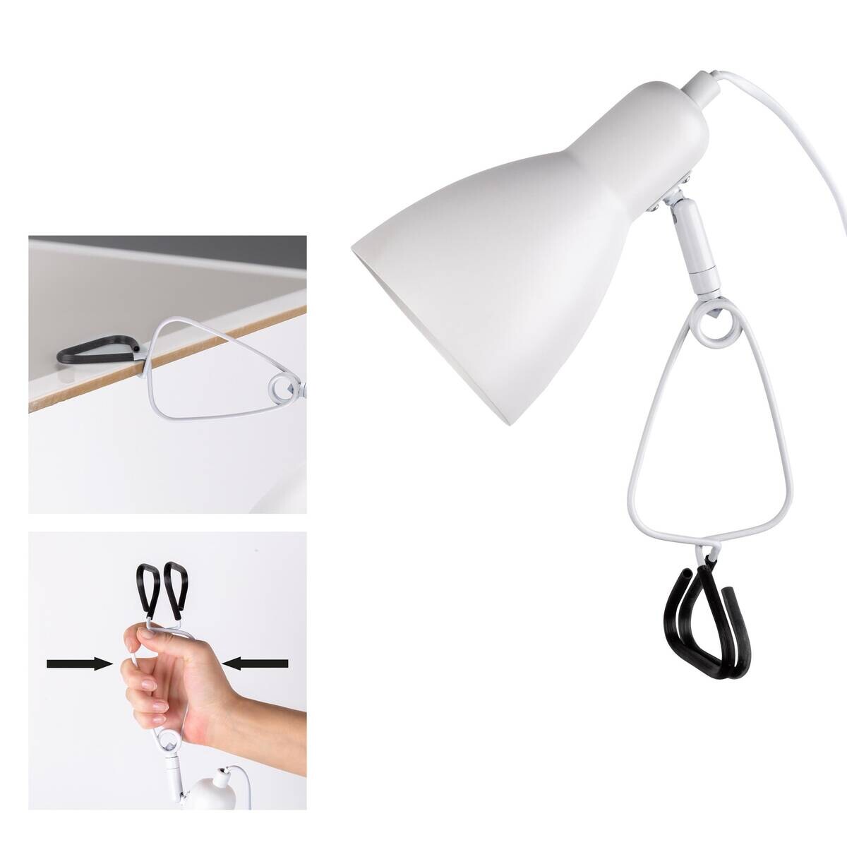 Näve Leuchten Tischleuchte 3194923 weiß Metall B/H/T: ca. 10,5x28x17 cm E14 1 Brennstellen