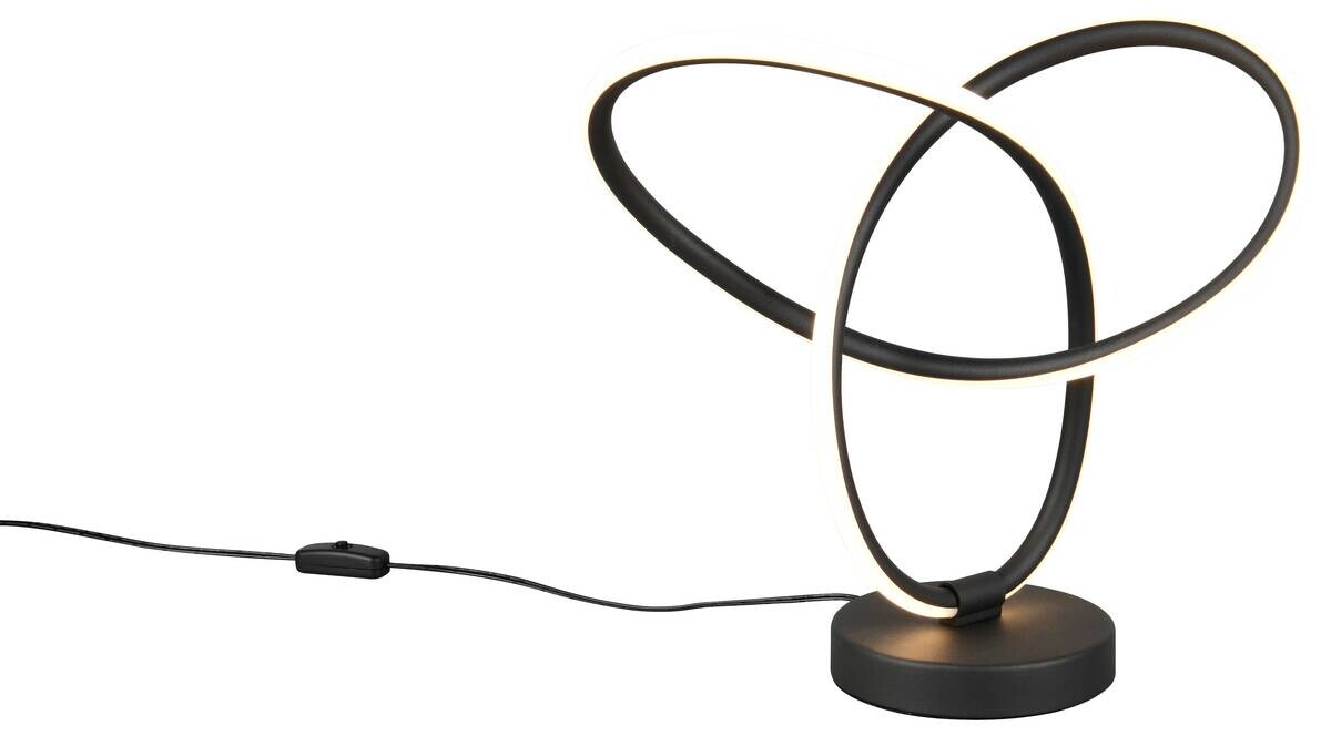 Reality Leuchten LED-Tischleuchte Lando schwarz Metall B/H/L: ca. 28x12x28 cm