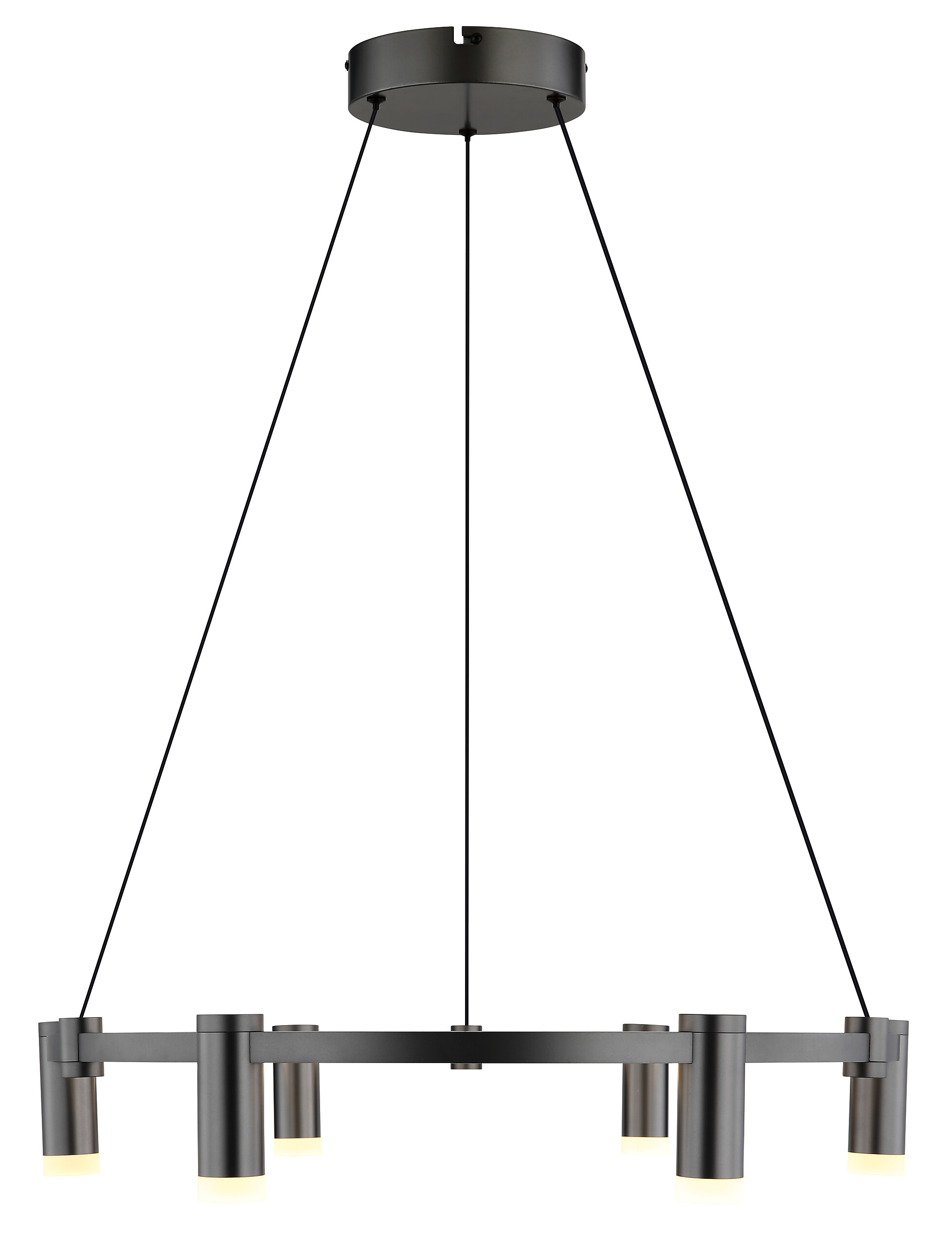 GLOBO Hängeleuchte anthrazit Opal Aluminium Acryl Metall H/D: ca. 120x62 cm 1.0 Brennstellen