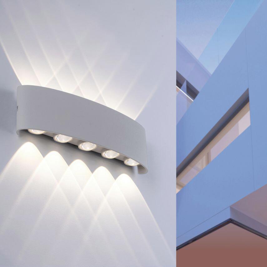 Außenleuchte 9489-21 grau B/H/L: ca. 4,7x8x27 cm