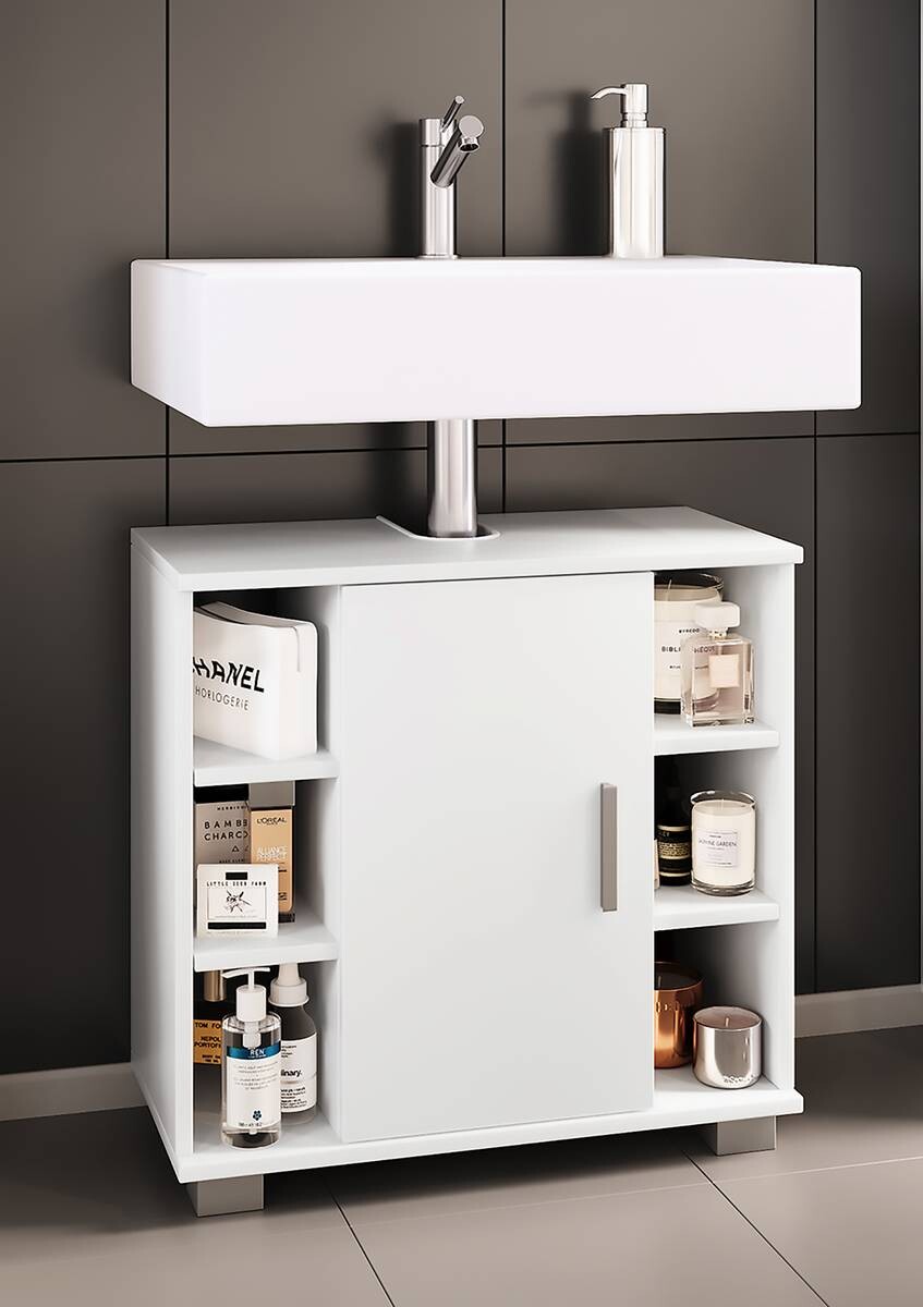 Waschbeckenunterschrank Zalo weiß B/H/T: ca. 60x58x30 cm