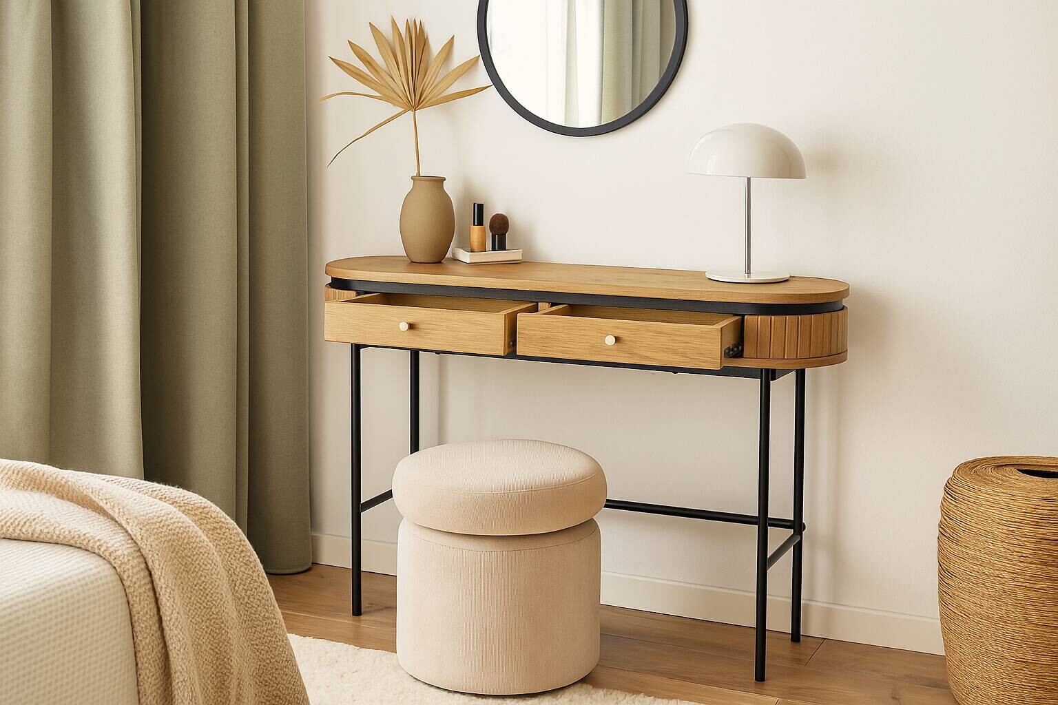 Schminktisch ALBERI Eiche Sonoma Nachbildung B/H/T: ca. 120x76x60 cm