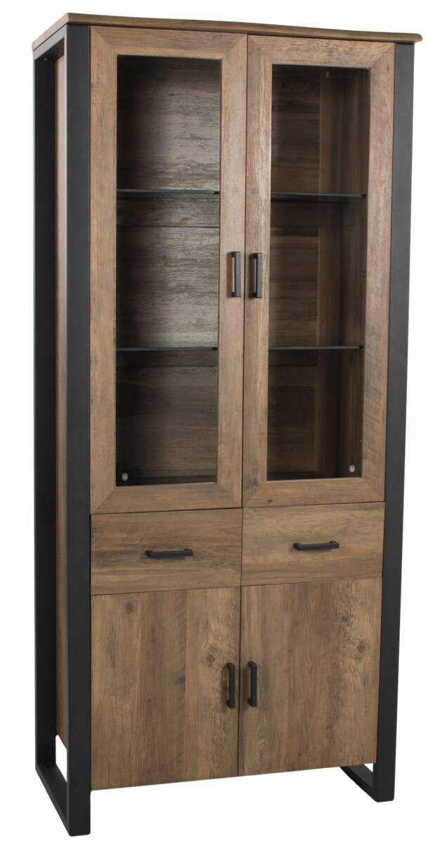 Vitrine Ute Akazie Nachbildung schwarz MDF Vitrine Ute Akazie Nachbildung schwarz MDF