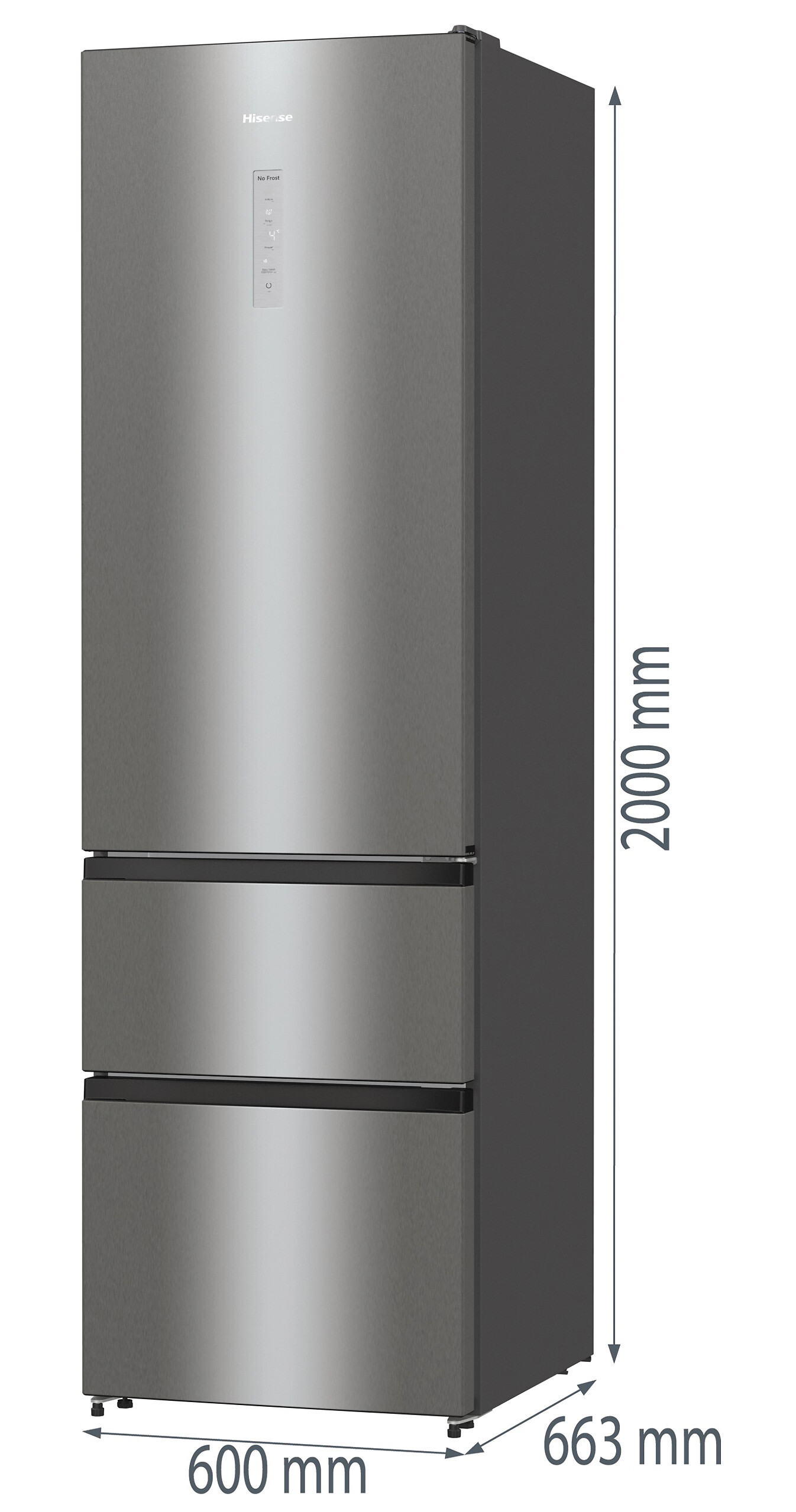 Hisense Kühl-/Gefrierkombination RM469N4ACD Silbergrau