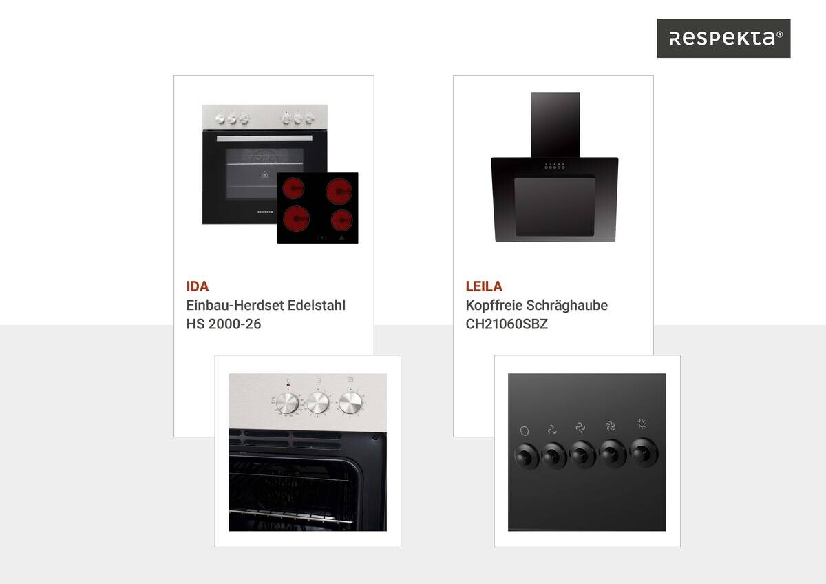 Respekta Küchenblock Malia Beton Optik B/H/T: ca. 250x200x60 cm