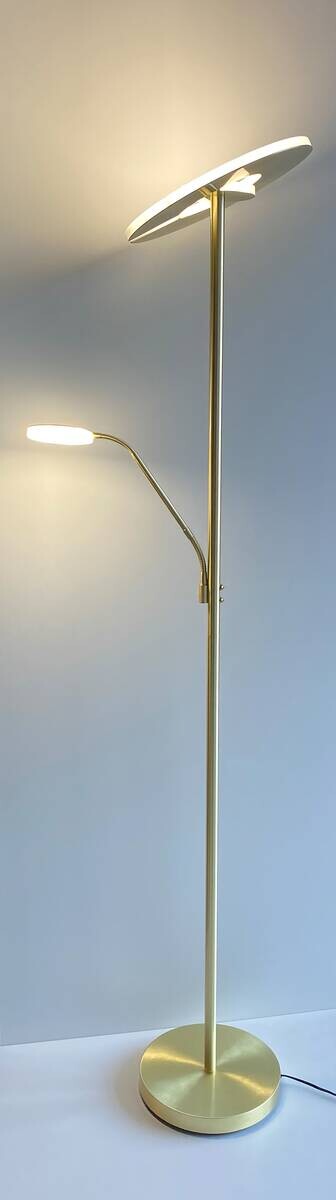 Fischer & Honsel LED-Stehleuchte 40316 messing weiß Glas Metall B/H/T: ca. 35x180x50 cm 1 Brennstellen