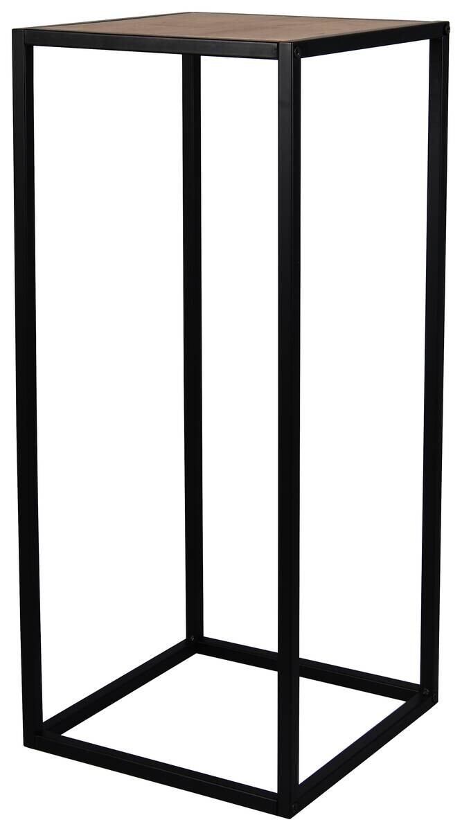 Beistelltisch Valery Eiche Artisan Nachbildung schwarz Metall MDF B/H/T: ca. 30x70x30 cm