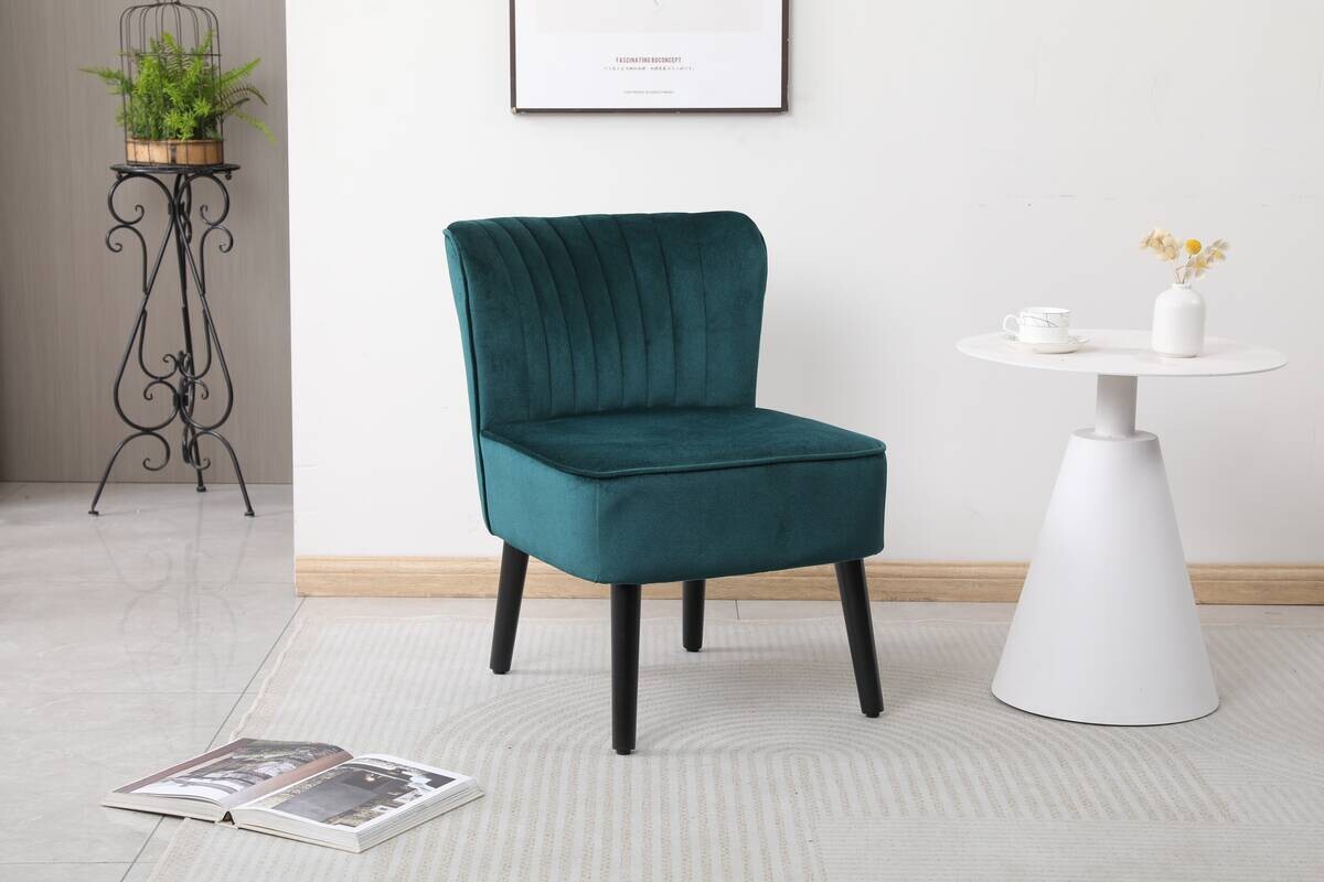 Sessel Emily grün Microfaser B/H/T: ca. 57x76x72 cm