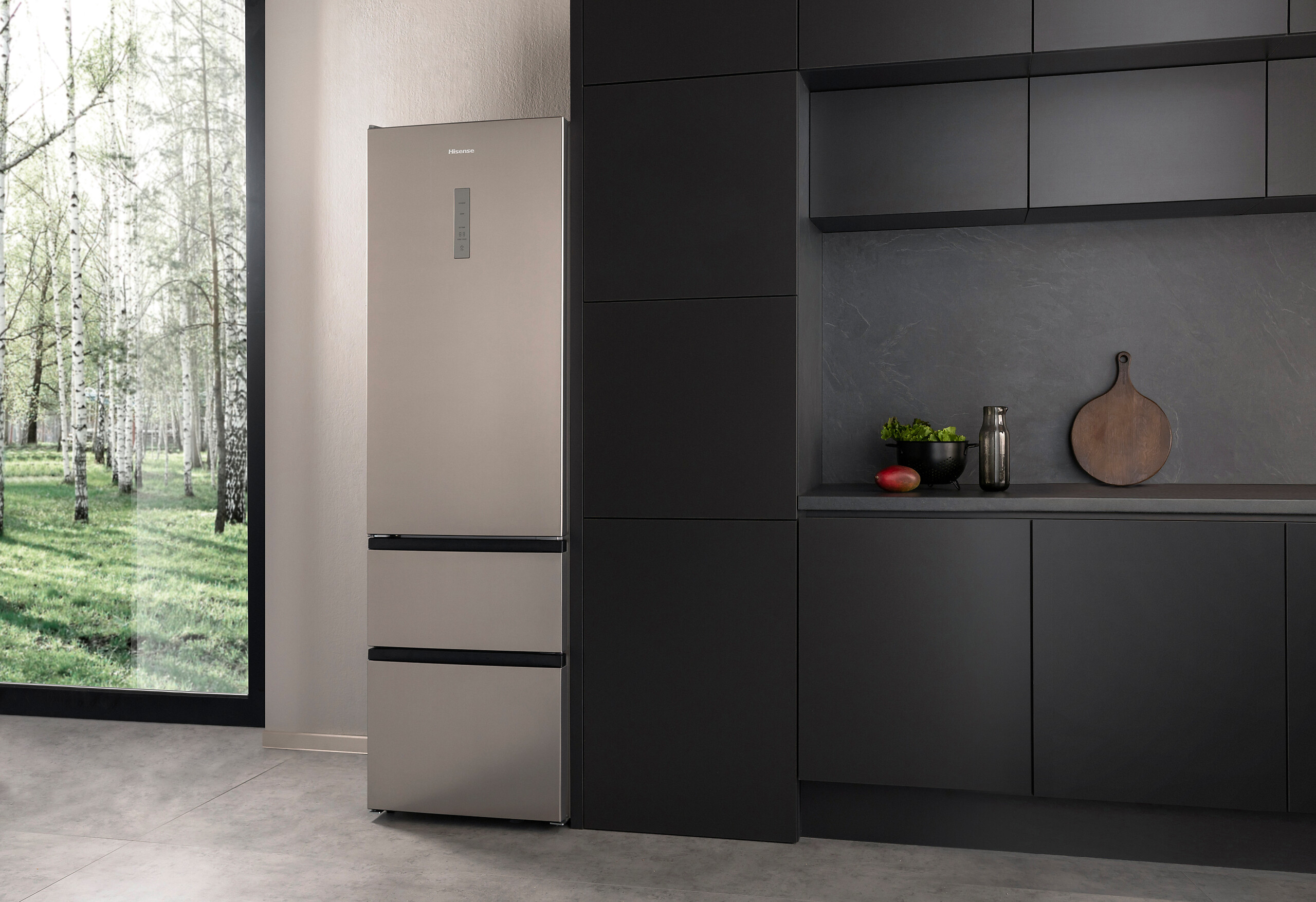 Hisense Kühl-/Gefrierkombination RM469N4ACD Silbergrau