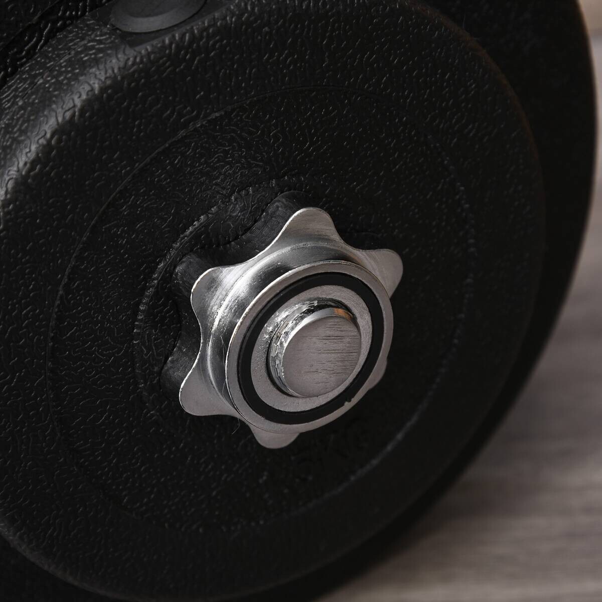 HOMCOM Hantel-Set schwarz Kunststoff B/H/L: ca. 24,5x24,5x4,3 cm