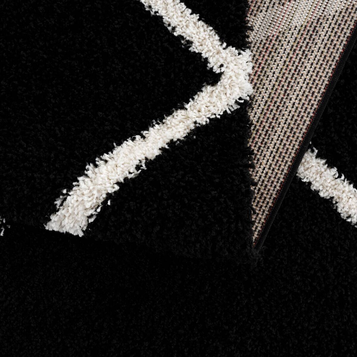 Sanat Hochflorteppich MADRID schwarz D: ca. 200 cm