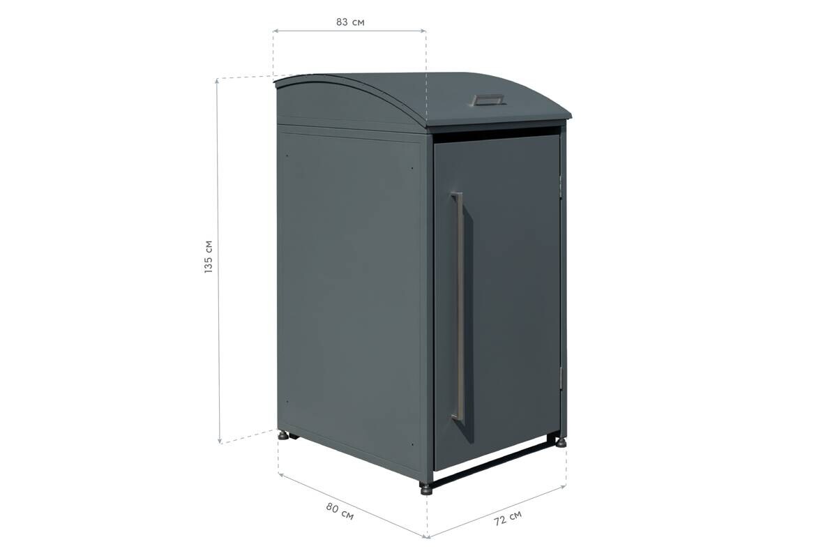 Westmann Mülltonnenbox Moderna anthrazit B/H/L: ca. 72x135x83 cm