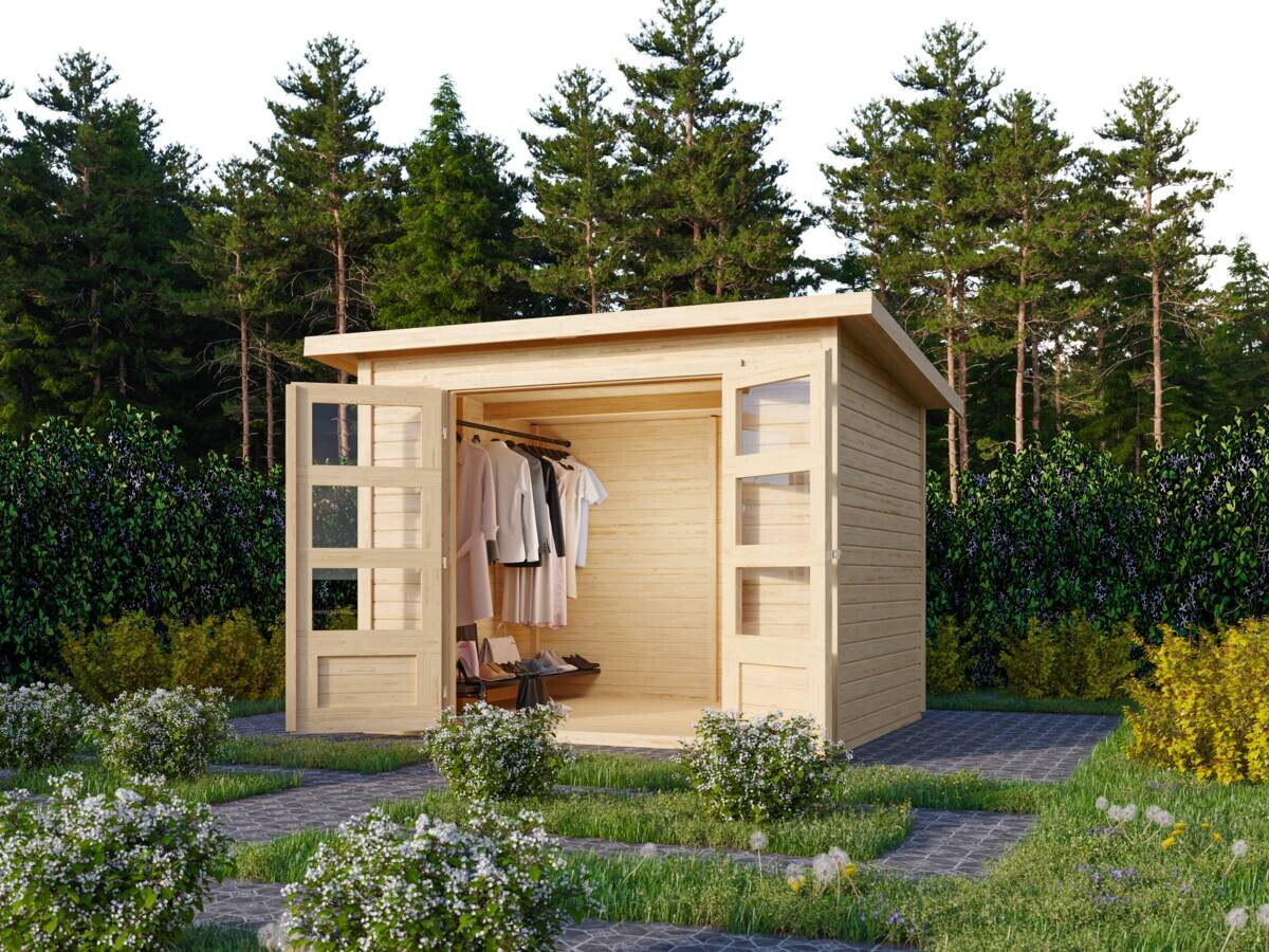 Karibu Gartenhaus Joschka 3 natur B/H/L: ca. 186x167x246 cm